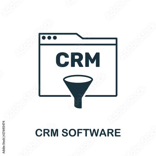 Crm Software vector icon symbol. Creative sign from crm icons collection. Filled flat Crm Software icon for computer and mobile