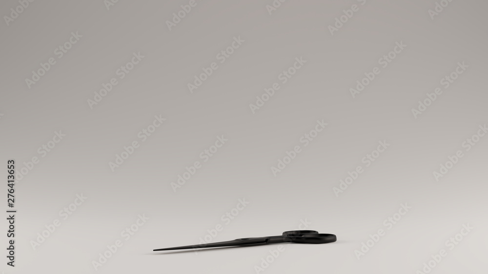 Black Metal Tailoring Scissors 3d illustration 3d render Black Metal Tailoring Scissors 3d illustration 3d render