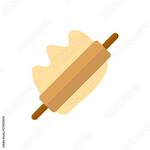 rolling pin flat vector icon