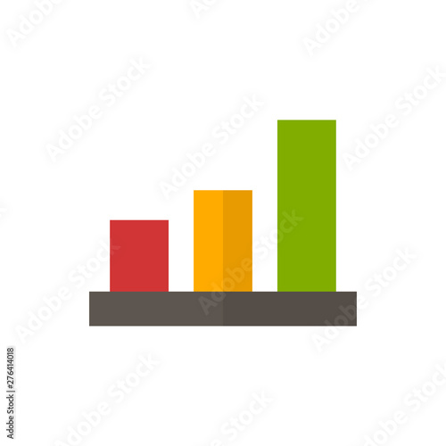 growth chart flat vector icon