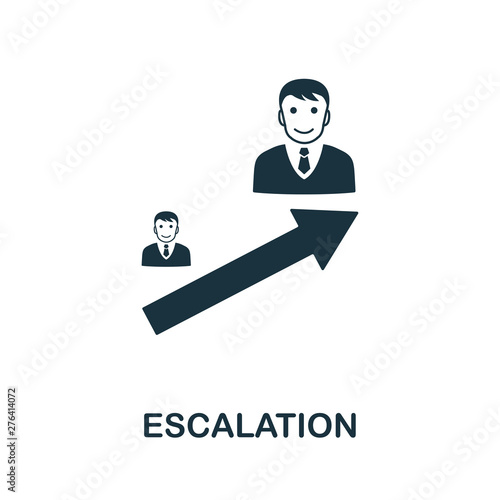 Escalation vector icon symbol. Creative sign from crm icons collection. Filled flat Escalation icon for computer and mobile