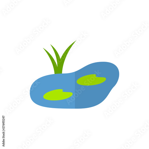pond flat vector icon