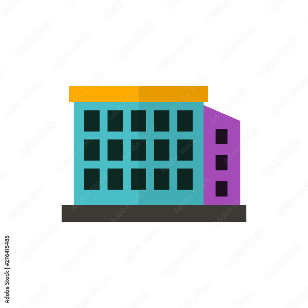 building flat vector icon