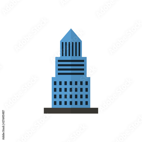 multistory building flat vector icon