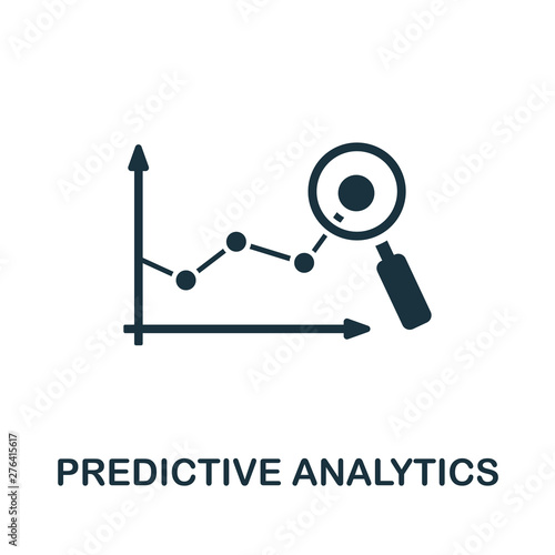 Predictive Analytics vector icon symbol. Creative sign from crm icons collection. Filled flat Predictive Analytics icon for computer and mobile