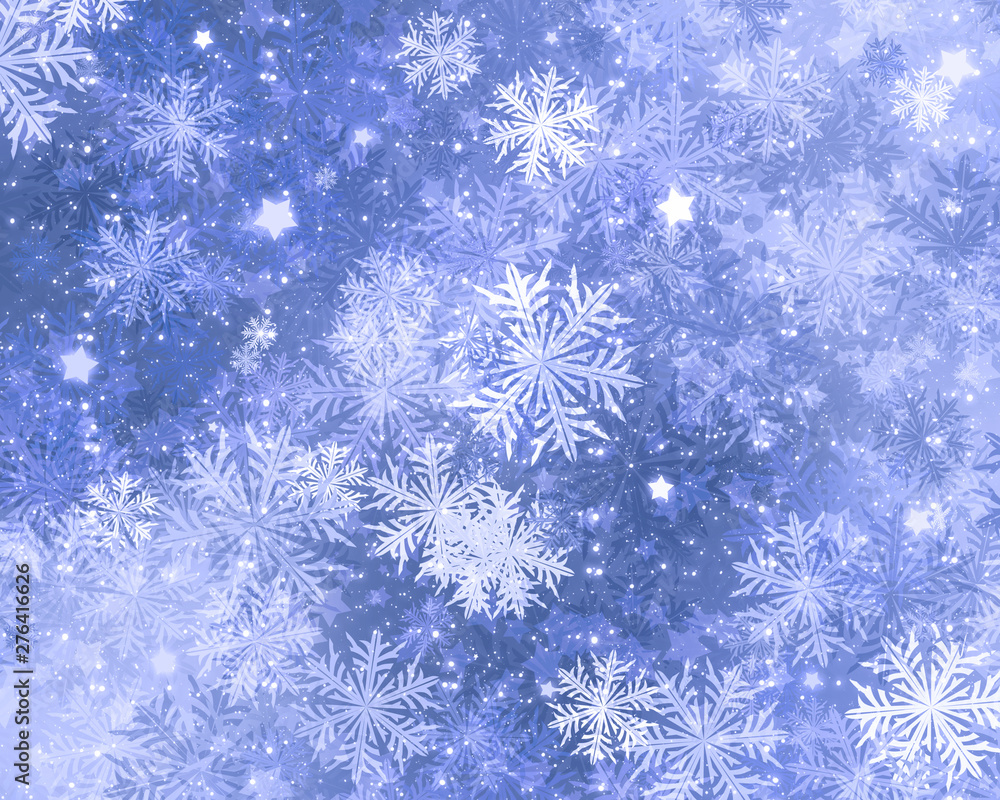 Beautiful background with winter decorative snowflakes Beautiful background with winter decorative snowflakes