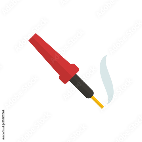 soldering iron flat vector icon