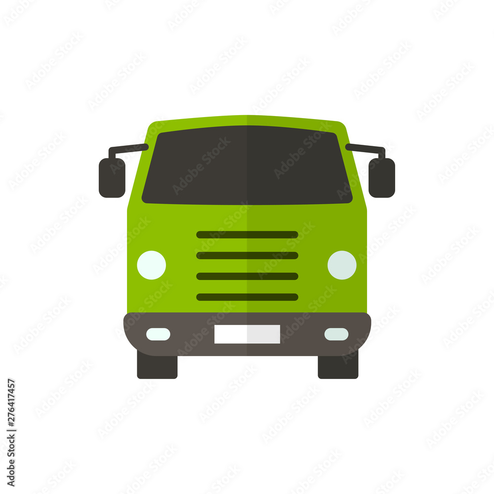 truck cab front view flat vector icon truck cab front view flat vector icon