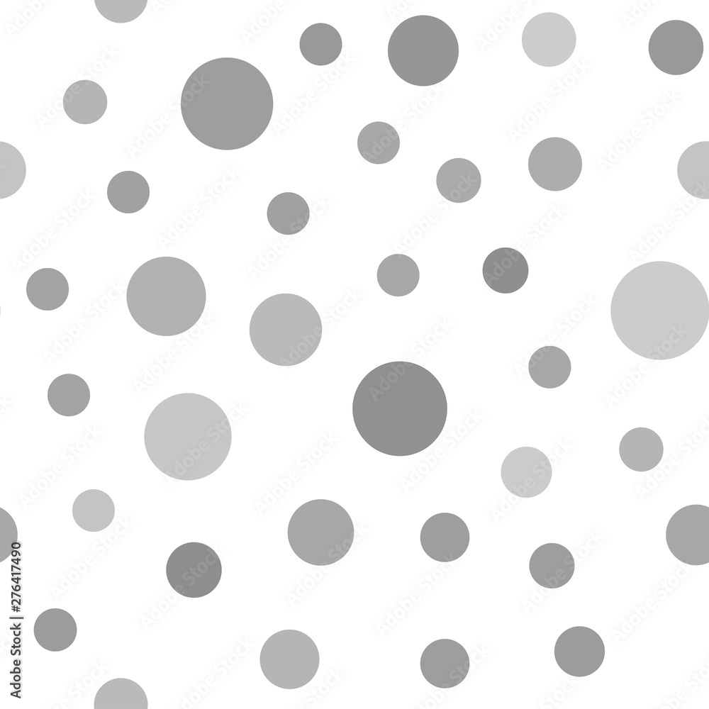 Circle seamless pattern. Texture of randomly distributed circles.