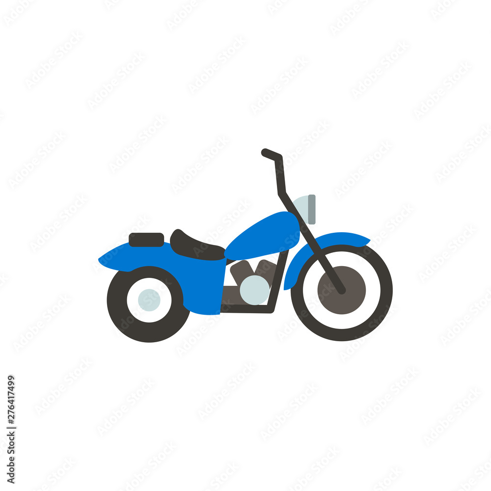 Fototapeta premium motorcycle flat vector icon