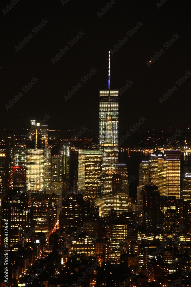 new york city skyline at night