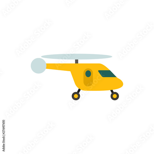 helicopter flat vector icon