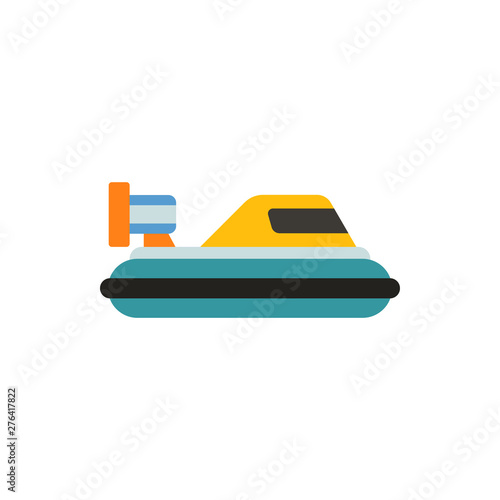 hovercraft flat vector icon