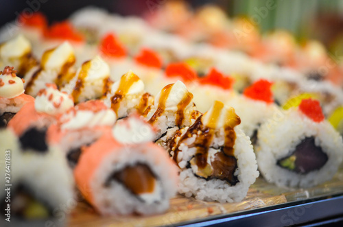 fresh sushi delights within the spanish food market