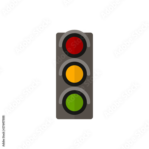 traffic lights flat vector icon