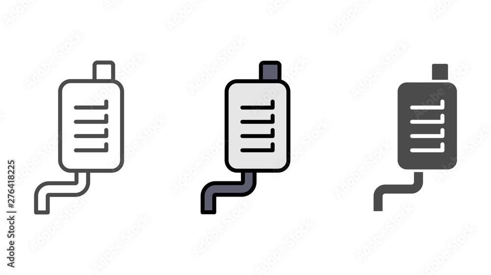 Car exhaust pipe vector icon sign symbol Car exhaust pipe vector icon sign symbol
