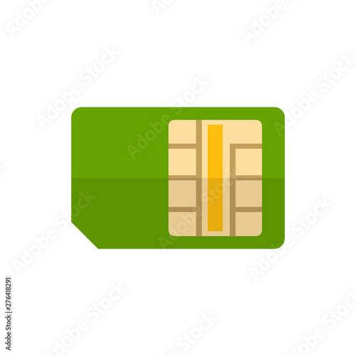 SIM card flat vector icon