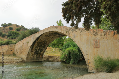 Preveli stone bridge a little before the famous beach Crete in Greece © Dynamoland