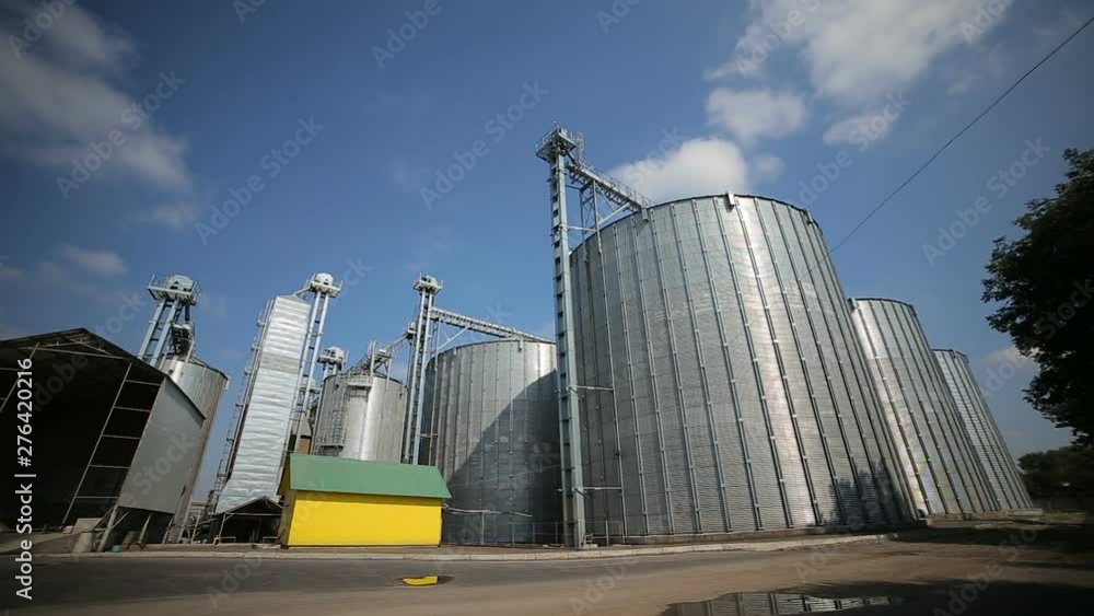 Timelapse of agriculture grain silos storage tank Timelapse of agriculture grain silos storage tank