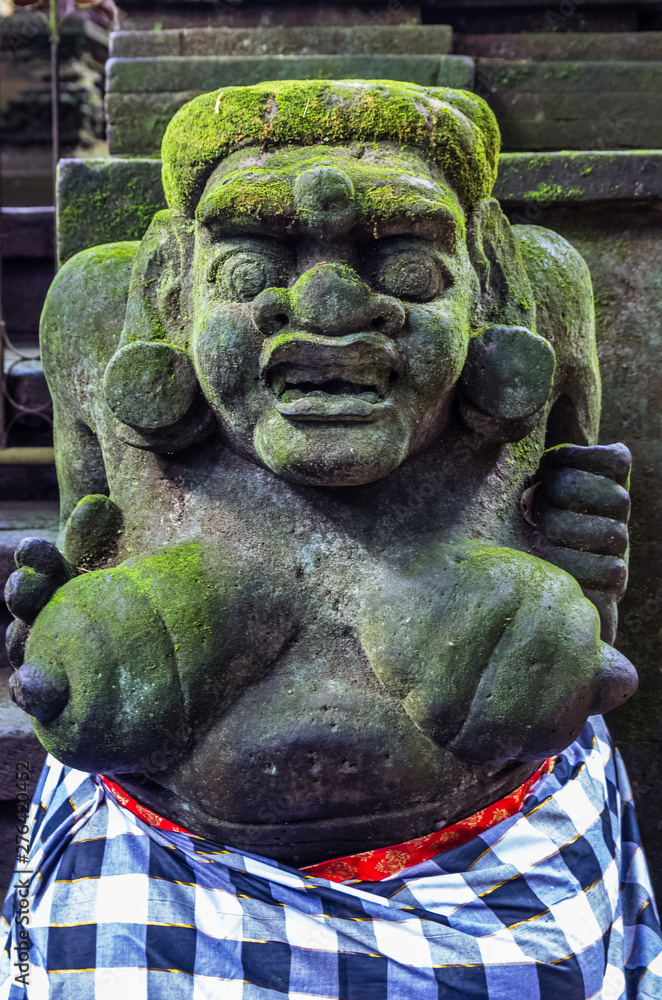 Statue in Hindu temple in Sacred Monkey Forest Statue in Hindu temple in Sacred Monkey Forest