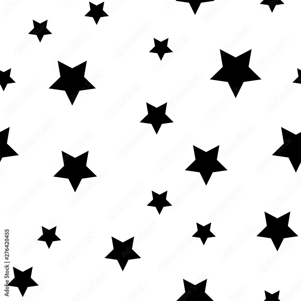 Obraz premium Stars seamless pattern. Randomly abstract vector texture with stars.