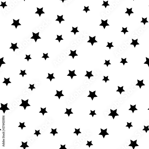 Stars seamless pattern. Randomly abstract vector texture with stars. © Matias