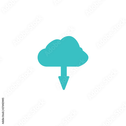 Cloud icon. Server system sign