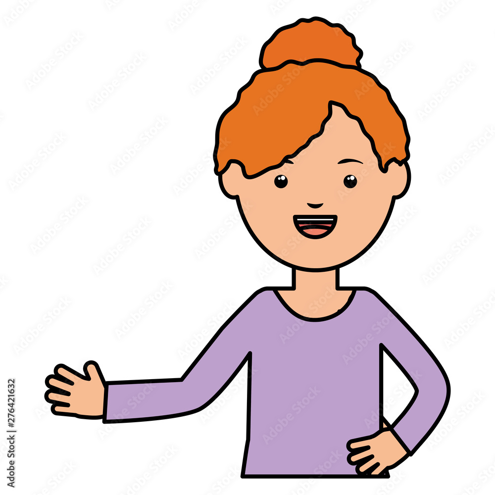 young female teacher education character young female teacher education character