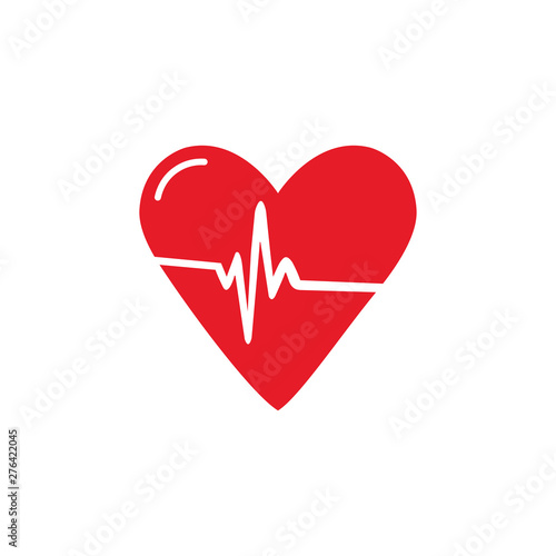Medical hearth icon. Hospital sign