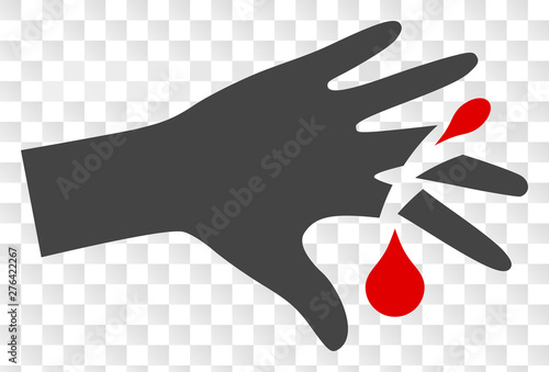 Hand wound EPS vector icon. Illustration contains flat hand wound iconic symbol on a chess transparent background.