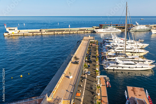 Yacht Club de Monaco Marina. Located directly in front of the Yacht Club de Monaco’s new building on Quai Louis II photo