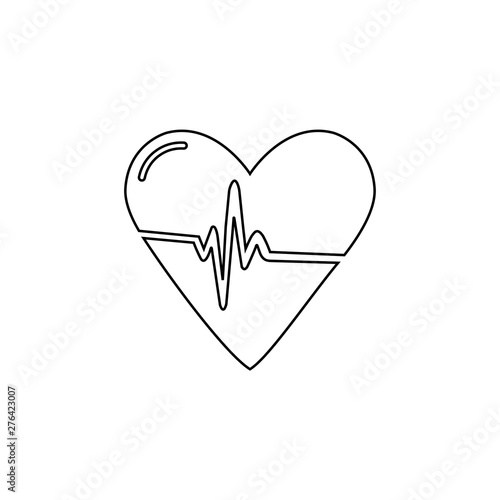 Medical hearth icon. Hospital sign