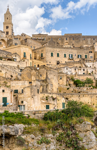 Amazing landscape with Matera  Italy - European capital of culture in 2019