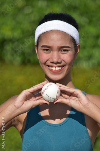 Minority Female Athlete Smiling
