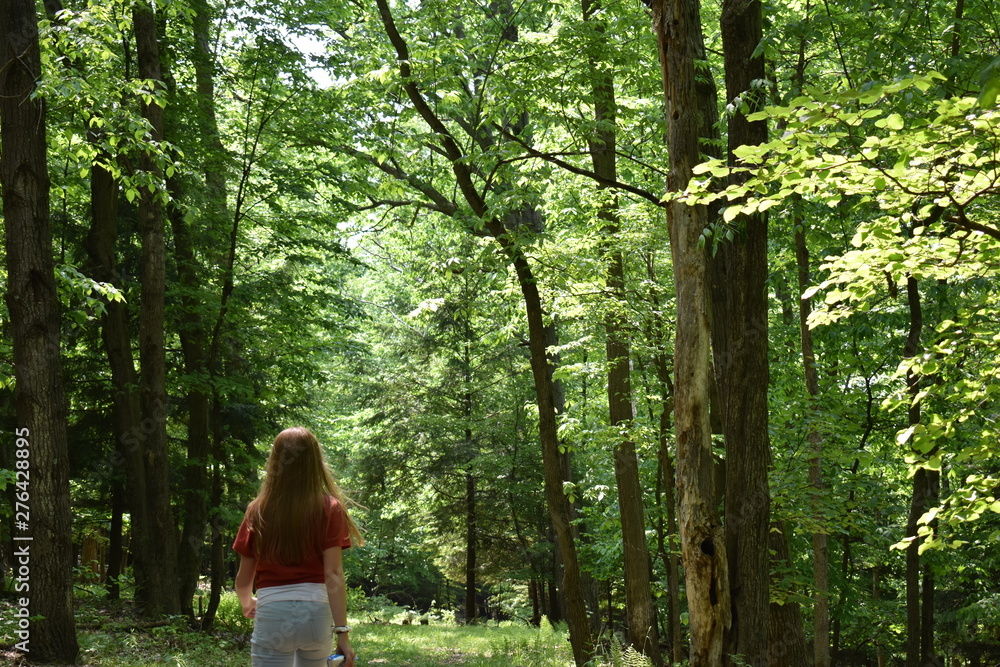 young woman in forest young woman in forest