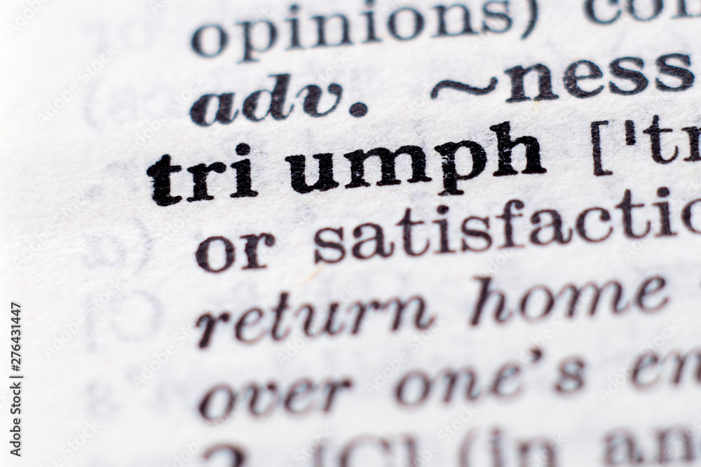 Definition of word Triumph Stock Photo | Adobe Stock
