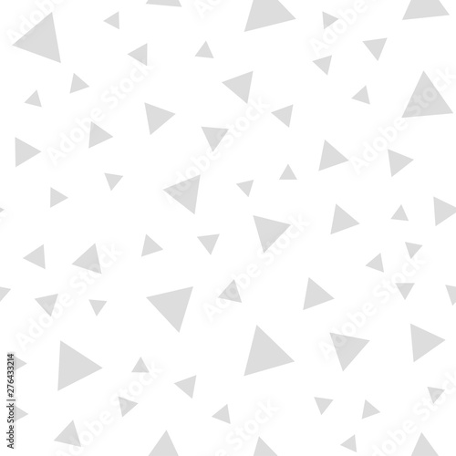 Triangles seamless pattern. Randomly distributed triangle texture background.