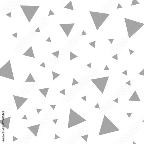 Triangles seamless pattern. Randomly distributed triangle texture background.