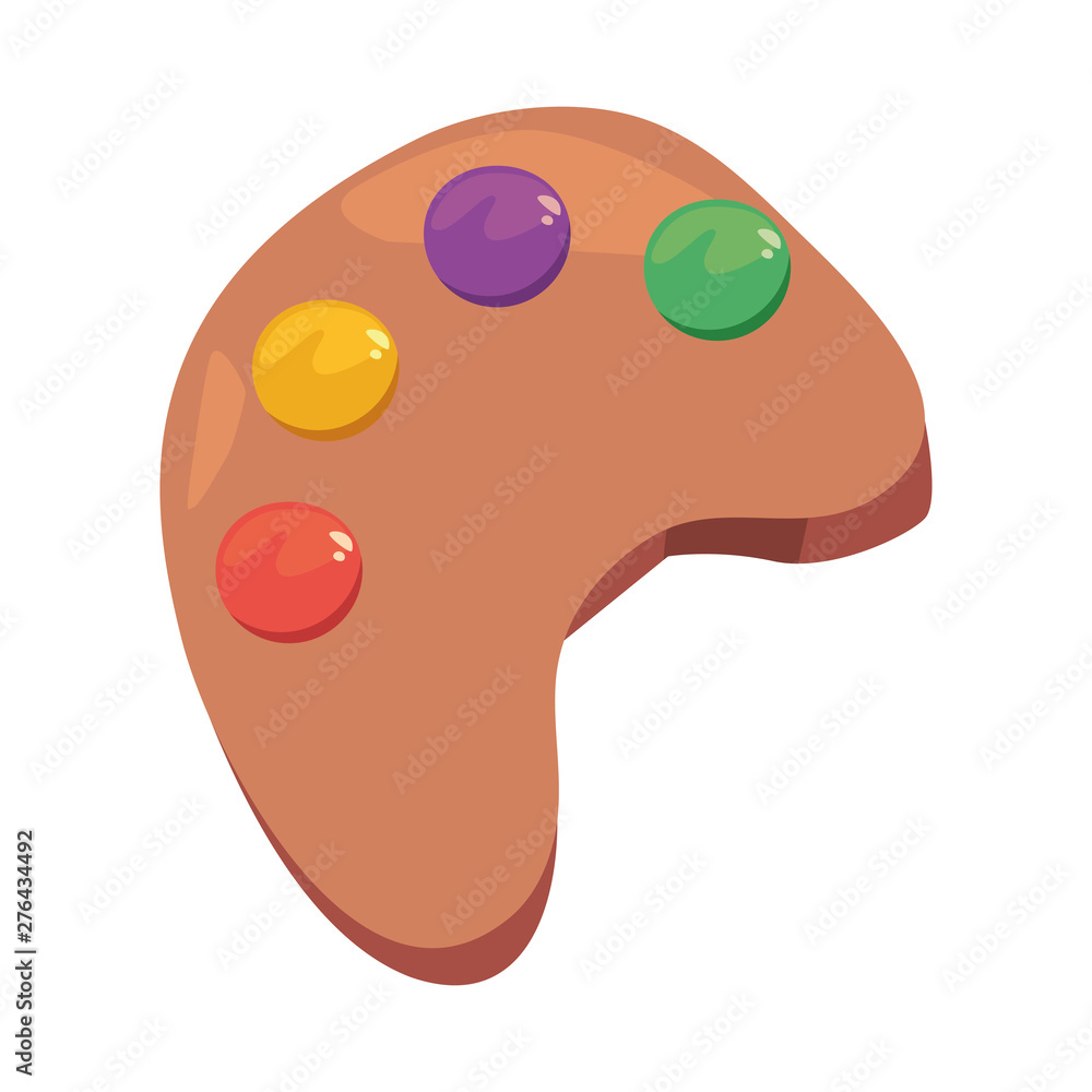 artistic palette color on white background artistic palette color on white background