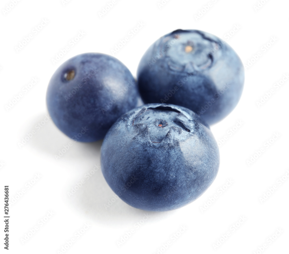 Fresh raw tasty blueberries isolated on white Fresh raw tasty blueberries isolated on white