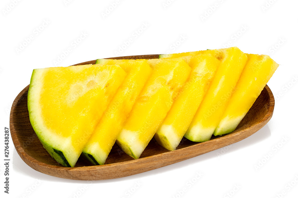 sliced yellow isolated on white sliced yellow isolated on white