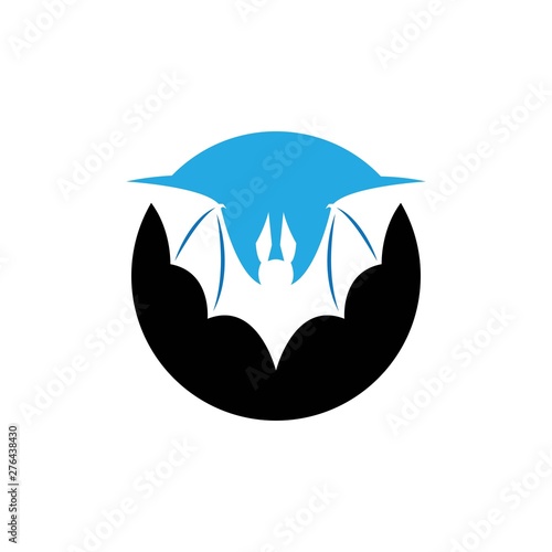 bat ilustration vector icon logo template