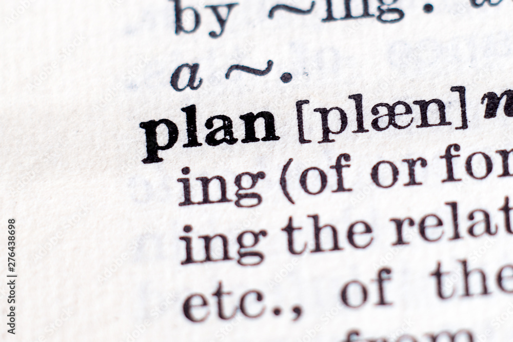 Obraz premium Definition of word Plan