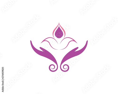 Beauty Vector Lotus flowers design logo Template icon