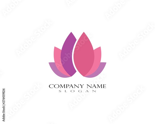 Beauty Vector Lotus flowers design logo Template icon