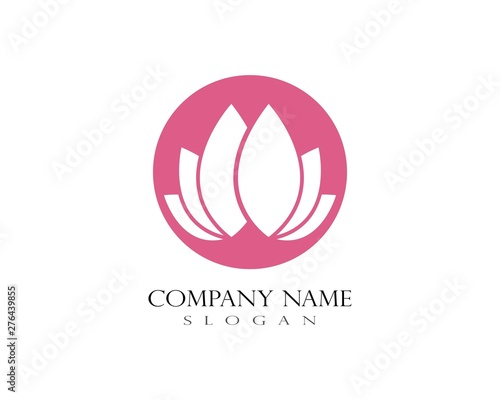 Beauty Vector Lotus flowers design logo Template icon