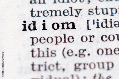 Definition of word idiom