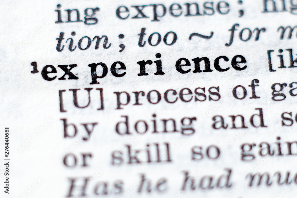 Definition of word experience Definition of word experience