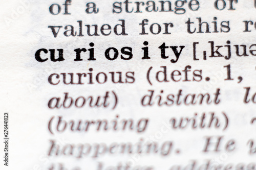 Definition of word curiosity