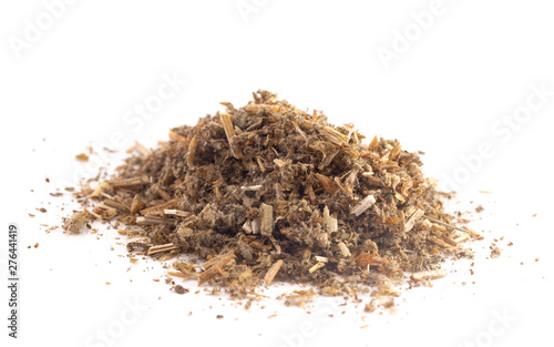 A Pile of Dried Horehound Isolated on a White Background photo